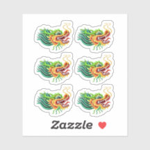 Cabeza de dragón china de oro