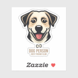 Pegatina Cabeza de Perro Feliz — Club del Mejor Amigo