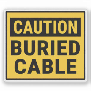 Pegatina Cable enterrado con precaución
