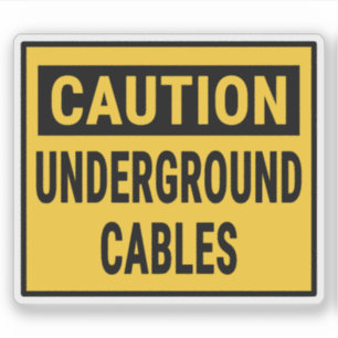 Pegatina Cables subterráneos de precaución