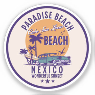 Pegatina Cabo San Lucas Beach Mexico Paradise Beach