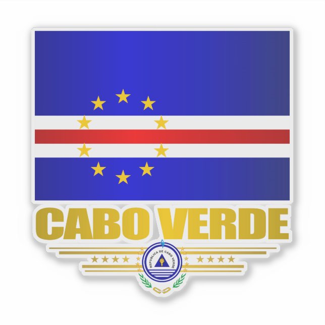 Pegatina Cabo Verde (Anverso)