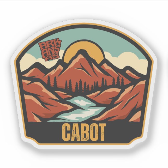 Pegatina Cabot, Arkansas  (Anverso)
