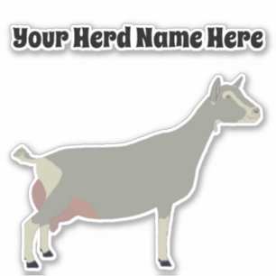 Pegatina Cabra lechera de Toggenburg personalizada