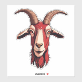 Pegatina Cabra roja
