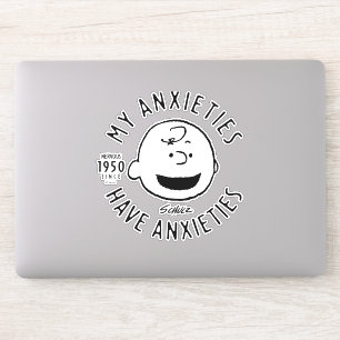 Pegatina Cacahuetes   Charlie Brown Nervous desde 1950