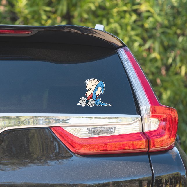Pegatina Cacahuetes | Linus y su manta (Lado del coche)