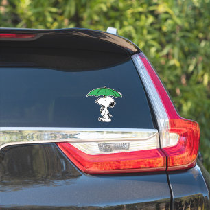 Pegatina Cacahuetes   Snoopy Green Umbrella