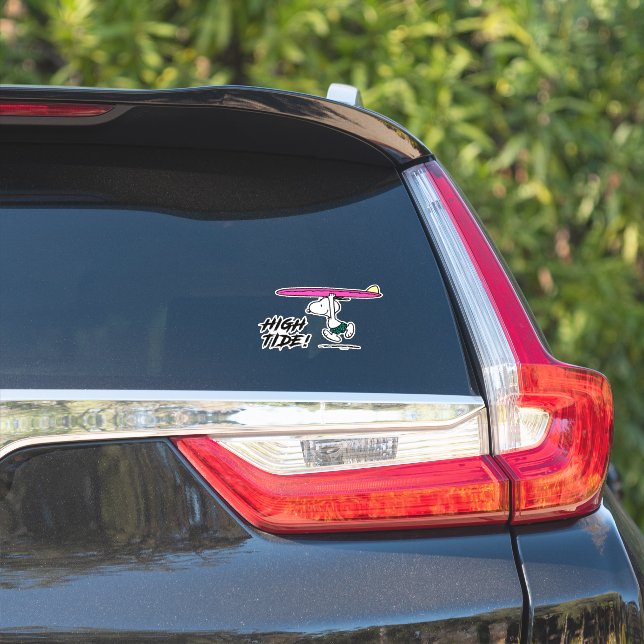 Pegatina Cacahuetes | Snoopy Running to the Surf (Lado del coche)