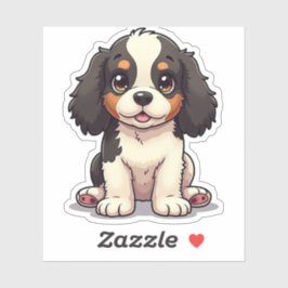 Pegatina Cachorro Adorable de Cocker Spaniel – Estilo Chibi