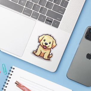 Pegatina Cachorro adorable de Golden Retriever – Estilo Chi