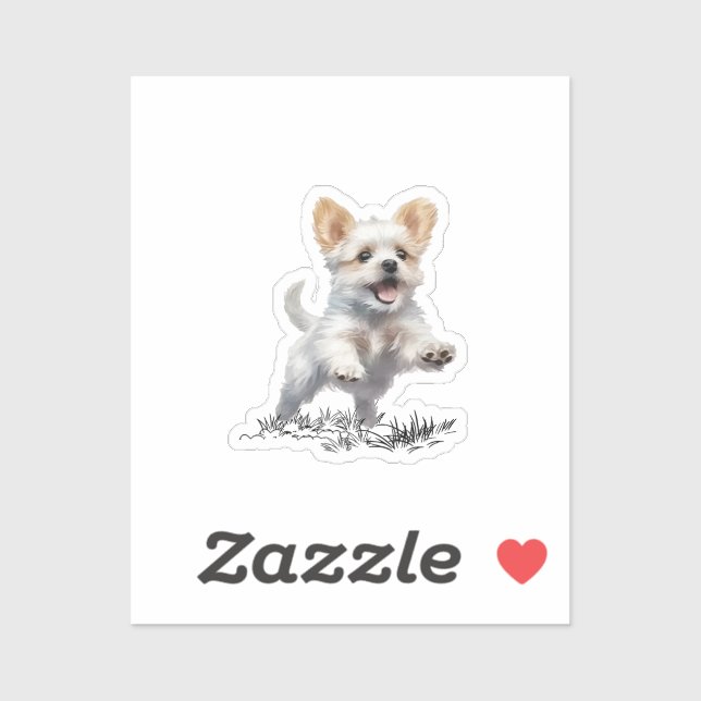 Pegatina Cachorro Adorable para Sticker  (Hoja)