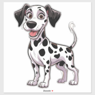 Pegatina Cachorro dálmata juguetón