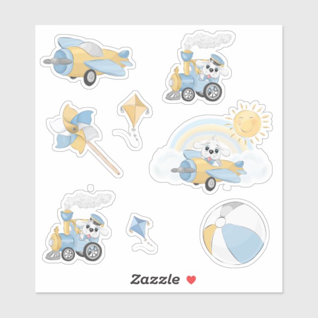 Pegatina Cachorro de nacimiento de pipa (Hoja)