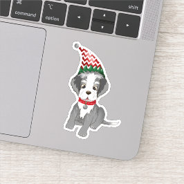 Pegatina Cachorro festivo de Schnauzer miniatura