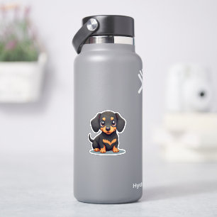 Pegatina Cachorro juguetón de Dachshund – Estilo Chibi
