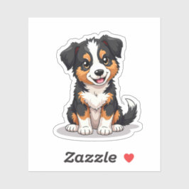 Pegatina Cachorro Kawaii de Australian Shepherd – Ojos de C
