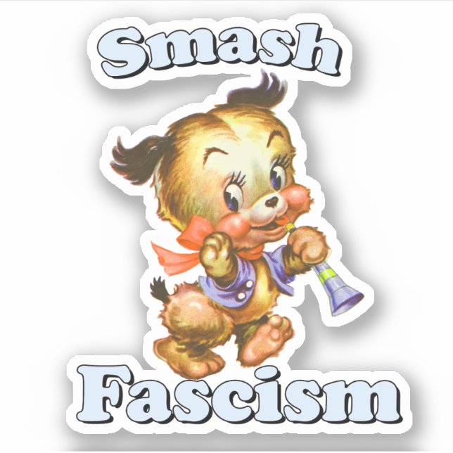 Pegatina Cachorro retro - Fascismo malogrado (Anverso)
