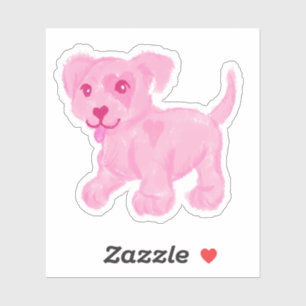 Pegatina Cachorro rosa