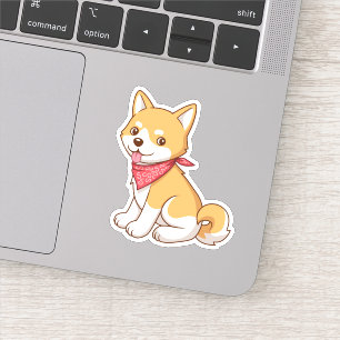Pegatina Cachorro Shiba Inu Adorable