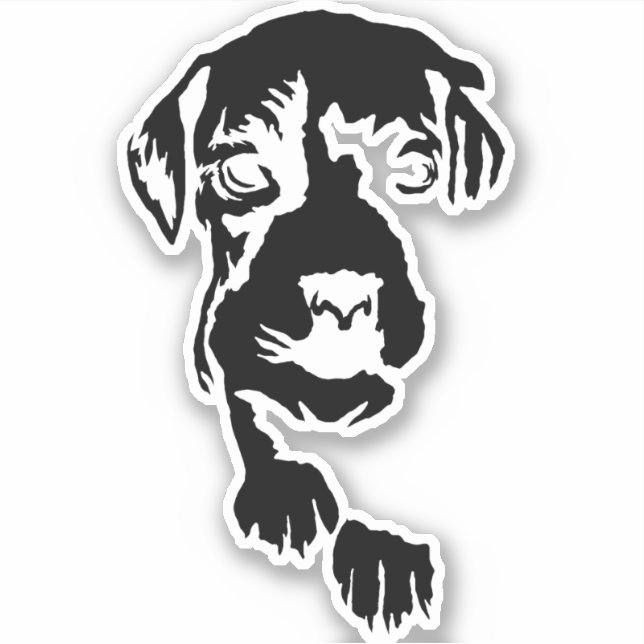 Pegatina Cachorro X Amor 3 (Anverso)