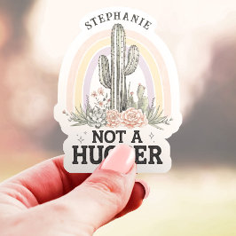 Pegatina Cactus de Vinilo con Nombre Personalizado 'No soy