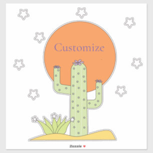 Pegatina Cactus del desierto Sun Thunder_Cove