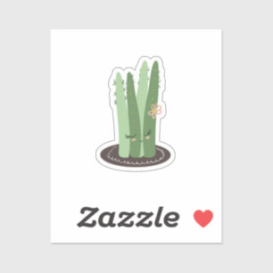 Pegatina Cactus Doodle Personalizado Funny Diseño Verde