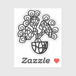 PEGATINA CACTUS EN UN BOWL