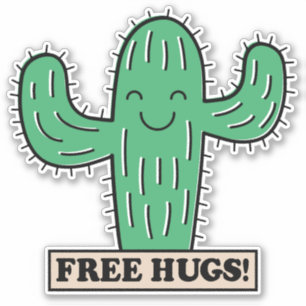 Pegatina Cactus Hugs gratis