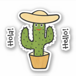 Pegatina Cactus mexicano lindo