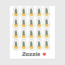 Cactus Plants Cheetah Doodle Design