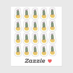 Pegatina Cactus Plants Cheetah Doodle Design
