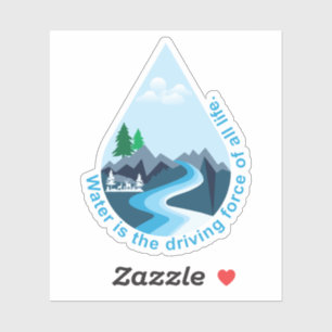 Pegatina Cada gota cuenta o protege nuestro agua