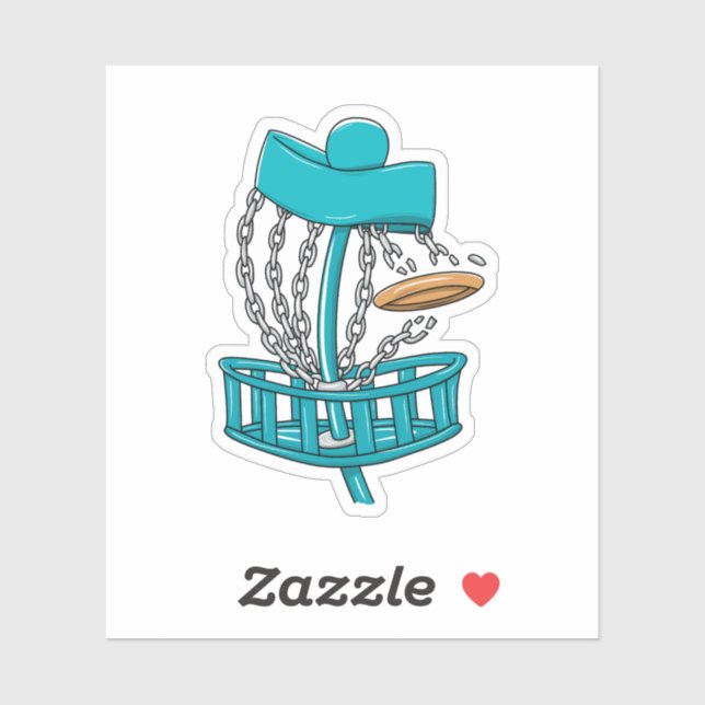 Pegatina Cadenas de rattling de disco de golf (Hoja)