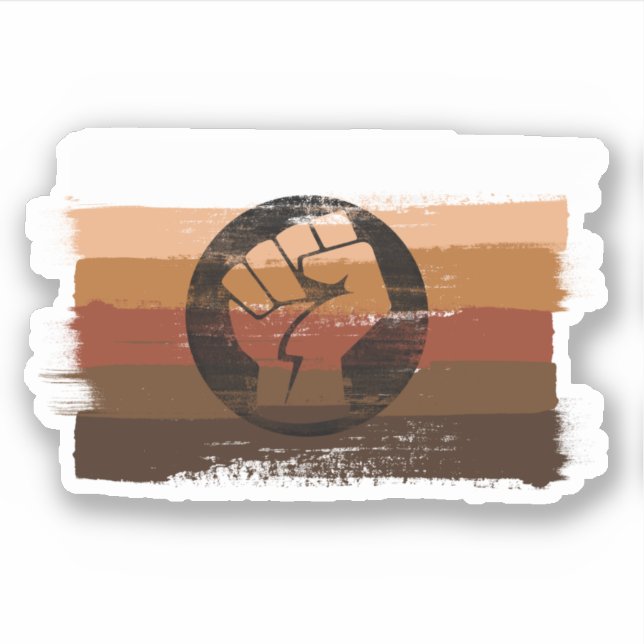 Pegatina CADENAS PINTADAS BIPOC y PESO (Anverso)