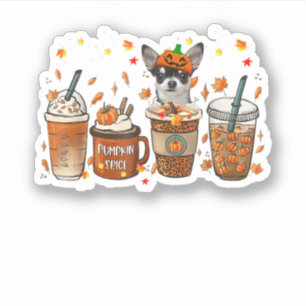 Pegatina Cae Café Calabaza Spice Latte Iced Otoño Chihua