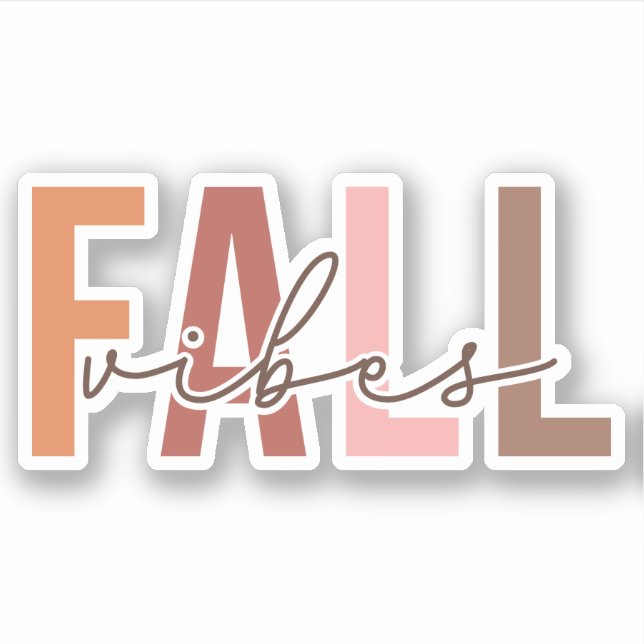 Pegatina Cae de vibraciones | Caída | Vinilo de corte Perso (Anverso)