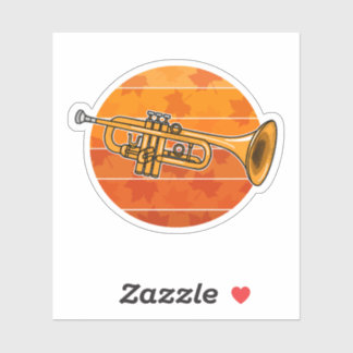 Pegatina Cae Trumpet Autumt Trumpeter Brass Músico