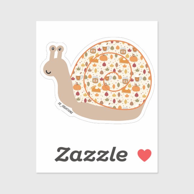 Pegatina Caer en el caracol (Hoja)