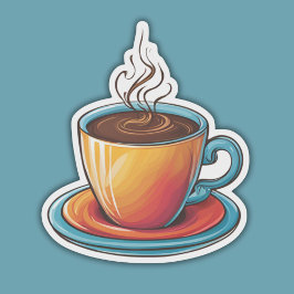 Pegatina Café al vapor