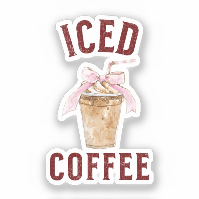 Pegatina Café con Hielo (Anverso)