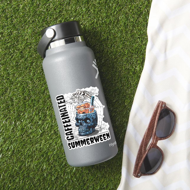Pegatina Café con Hielo de Cráneo de Summerween Esqueleto M (HydroFlask Insitu)