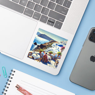 Pegatina Cafe de Santorini