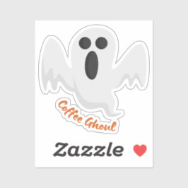 Pegatina Café ghoul, café fantasma