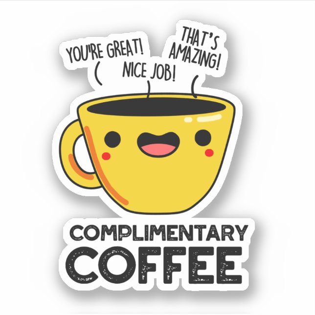 Pegatina Café Gratis Gratis (Anverso)