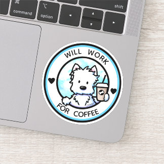 Pegatina Café KiniArt Westie