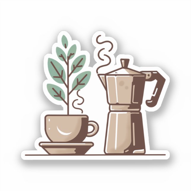 Pegatina Café Moka (Anverso)