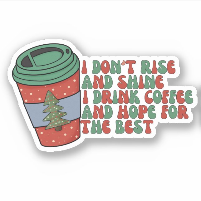 Pegatina Café navidad (Anverso)