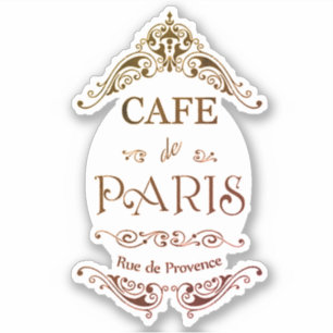 Pegatina Café paris vintage